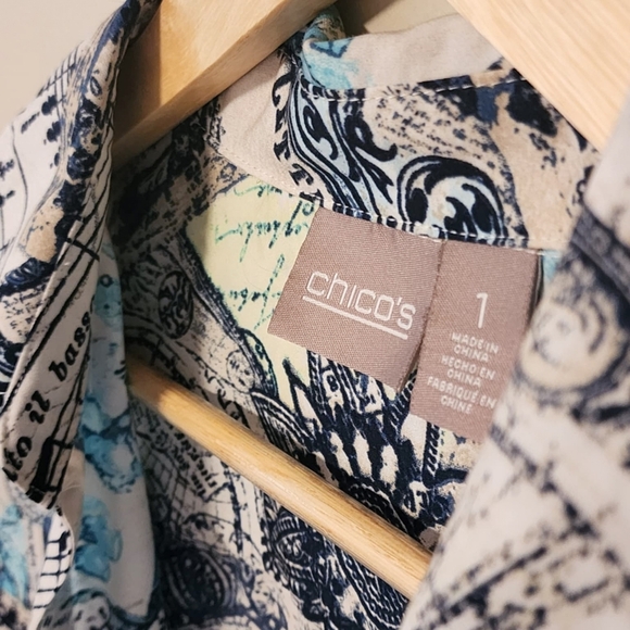 Chico's Patterned Button Down - Picture 3 of 3